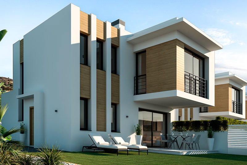 New-Build House with Solarium and Communal Pool