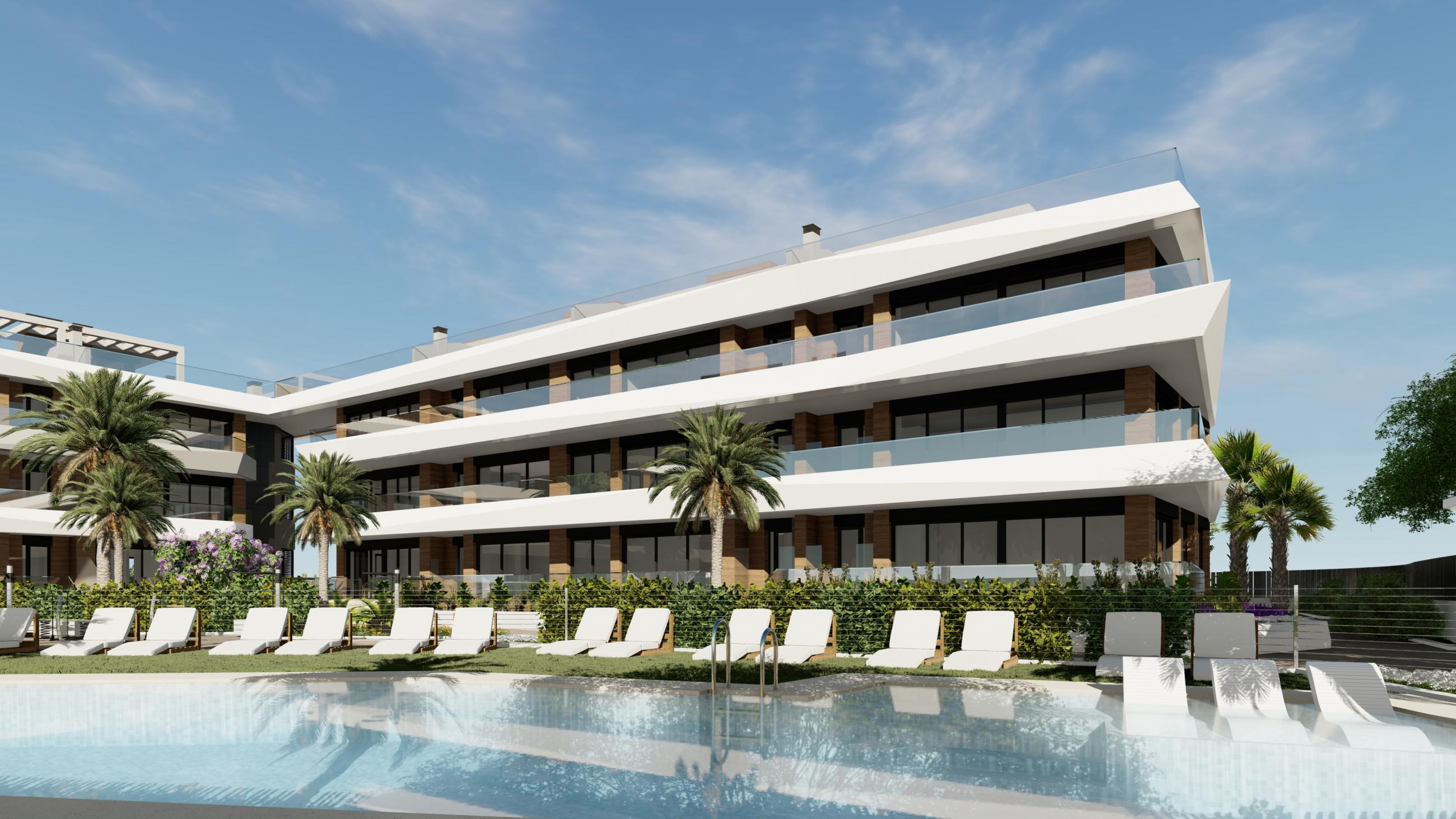 Terrace of the residential development