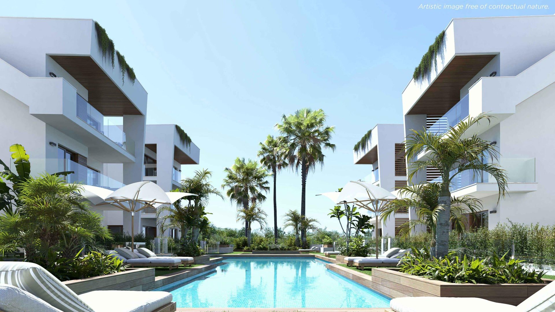 Communal pool of the development (visualisation)