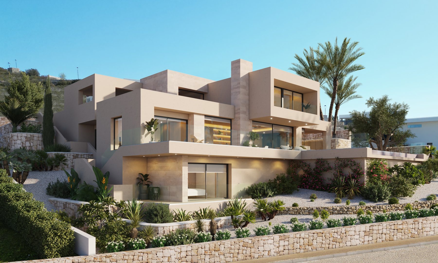 Design façade with high-quality materials