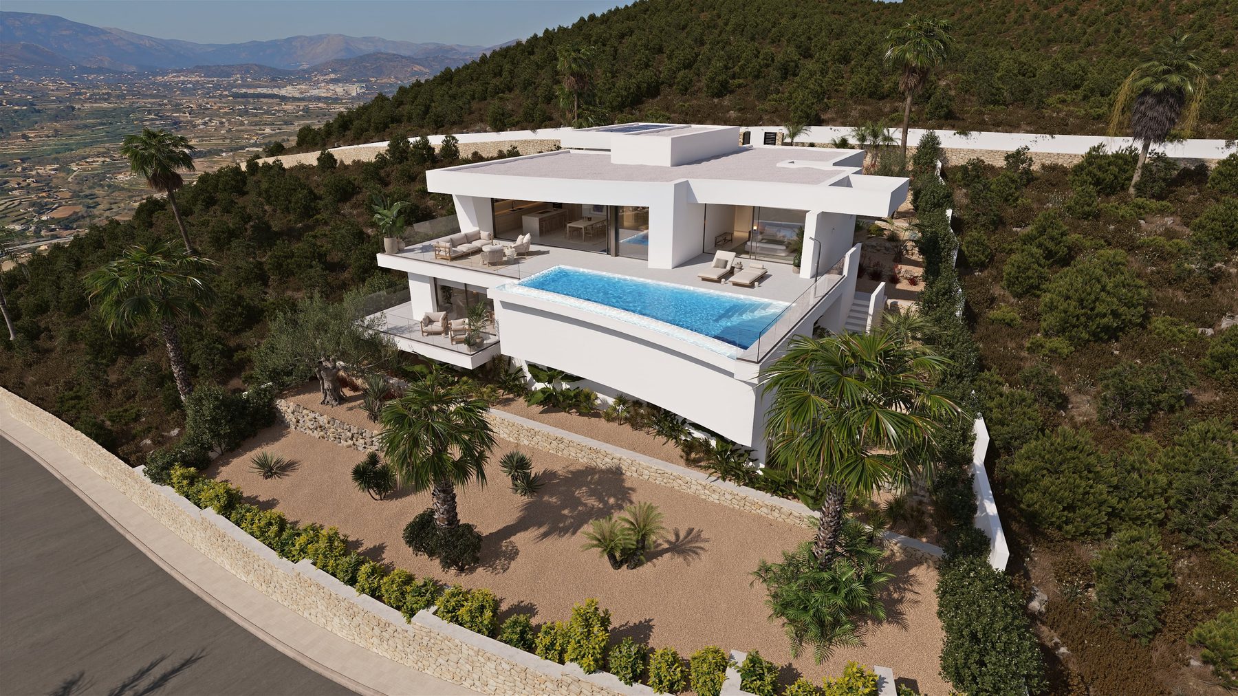 White volumes, clean lines and architecture with an unmistakably Mediterranean presence