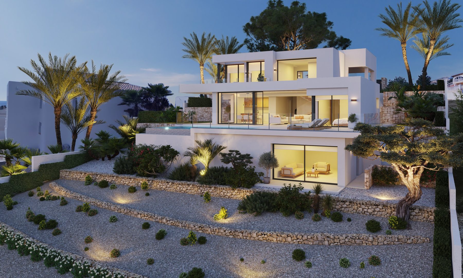 Villa with a Private Terrace in a Quiet Setting in Cumbre del Sol