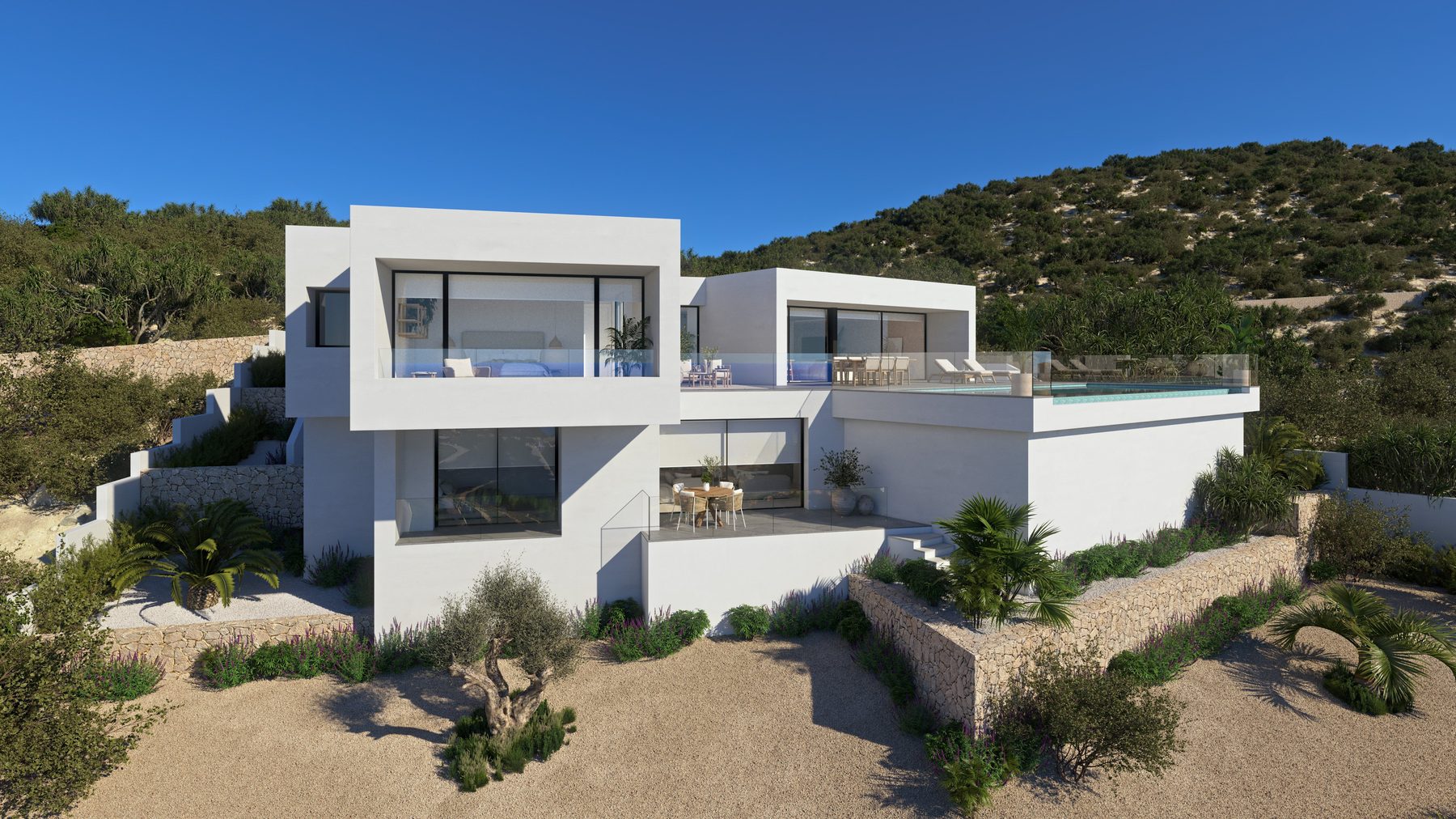 Luxurious villas with views of the Mediterranean