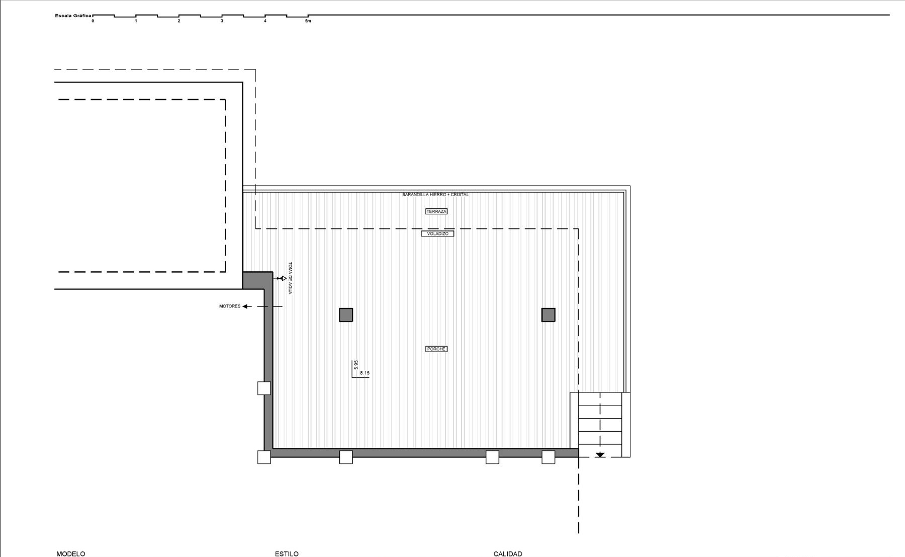 Grundriss 1 der Neubau-Villa mit drei Schlafzimmern