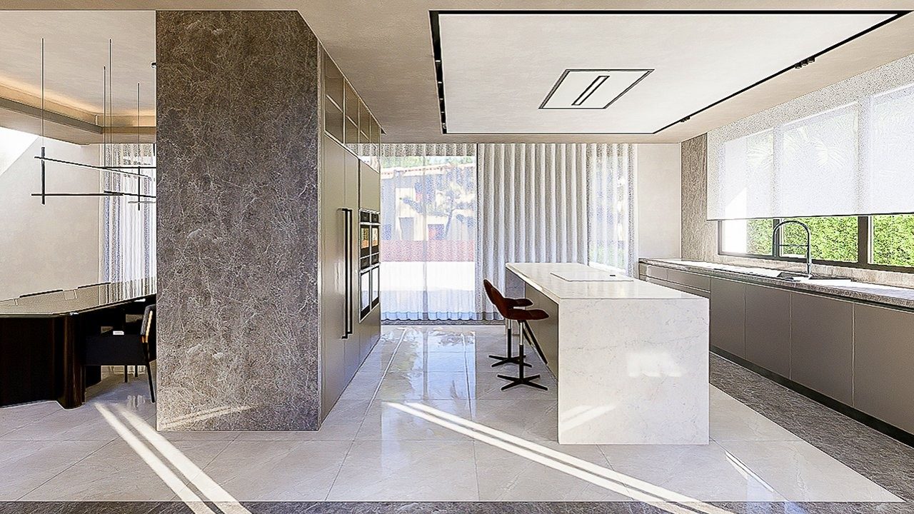 Luxury villa with pool and three-car garage in Finestrat