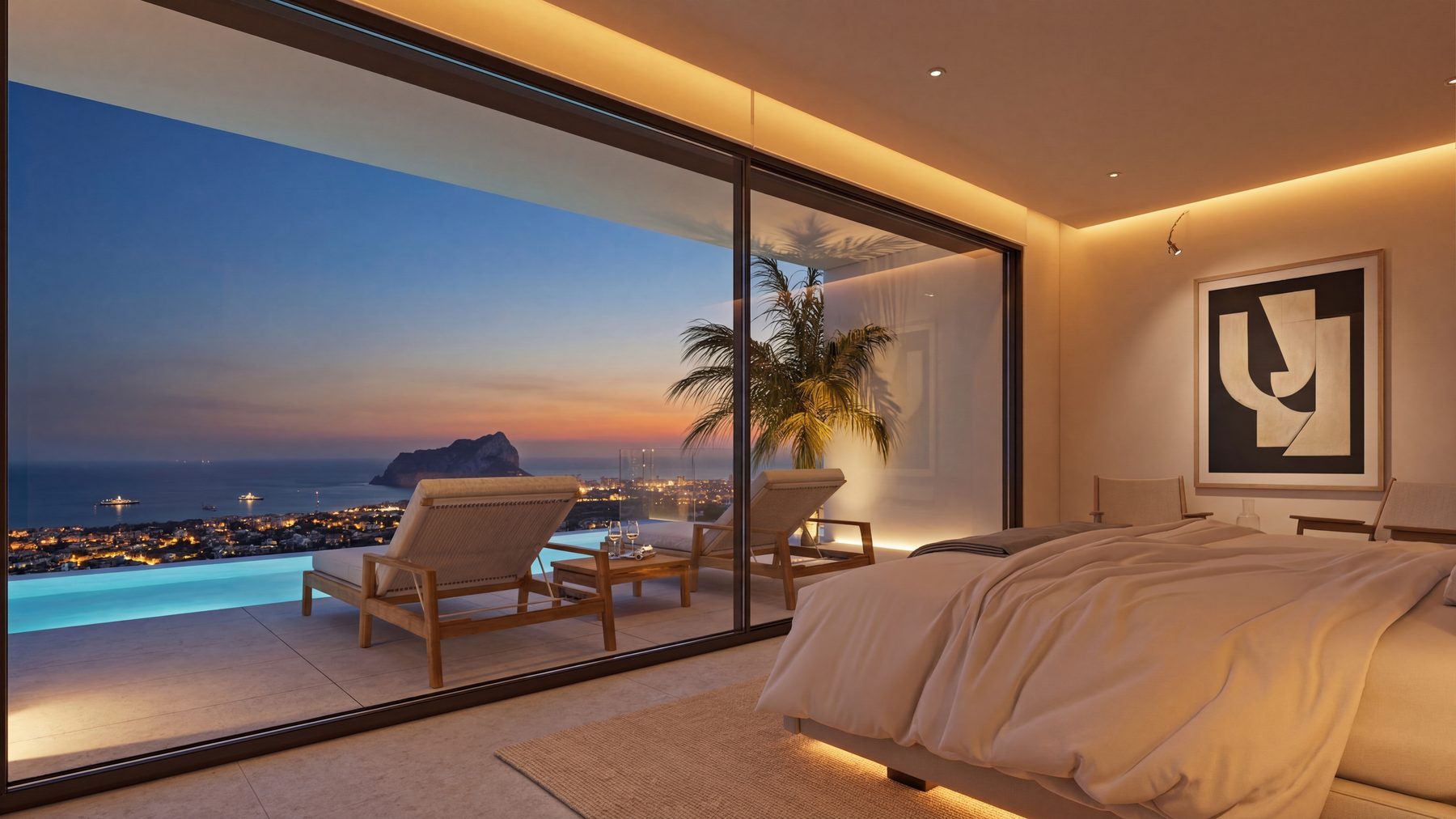 The Mediterranean as the first horizon upon waking