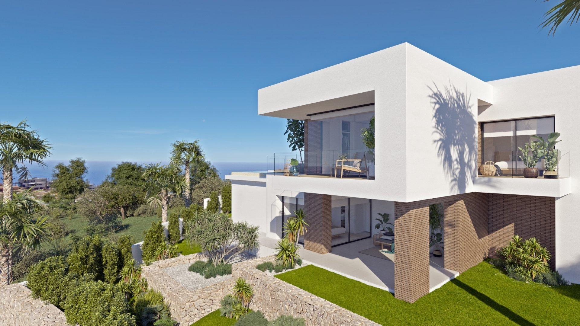 Modern design villa with sea views