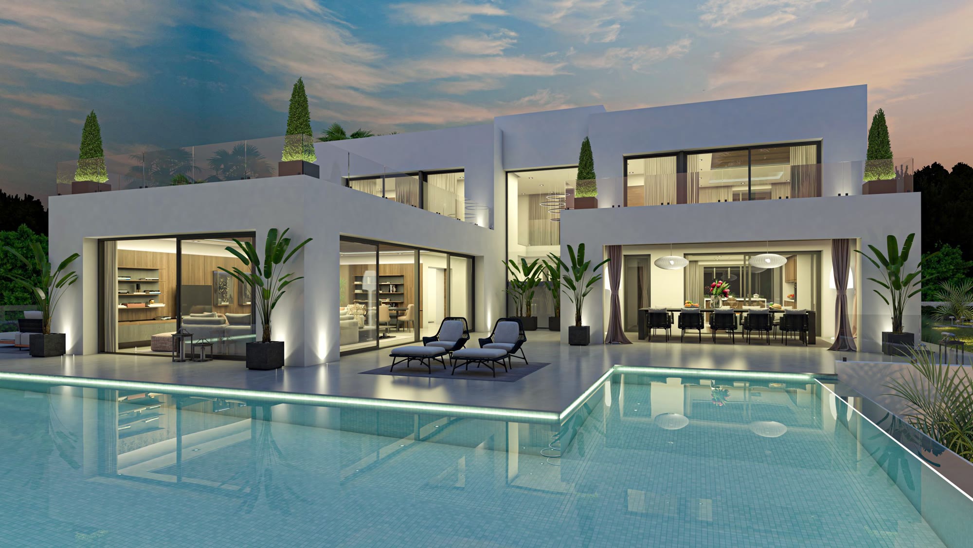 Villa moderna con vistas al mar y piscina interior en Las Rotas – Foto 2