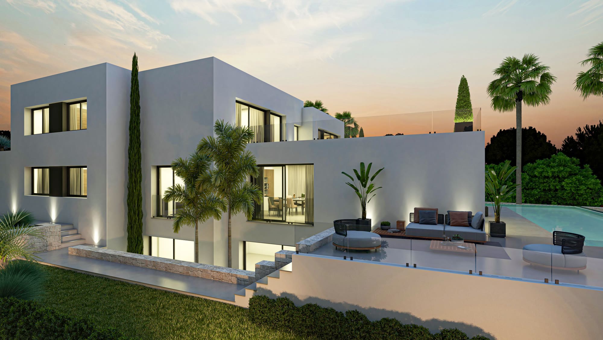 Villa moderna con vistas al mar y piscina interior en Las Rotas – Foto 4