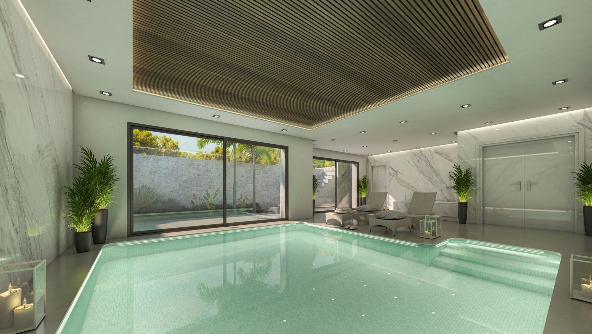 Villa moderna con vistas al mar y piscina interior en Las Rotas – Foto 5