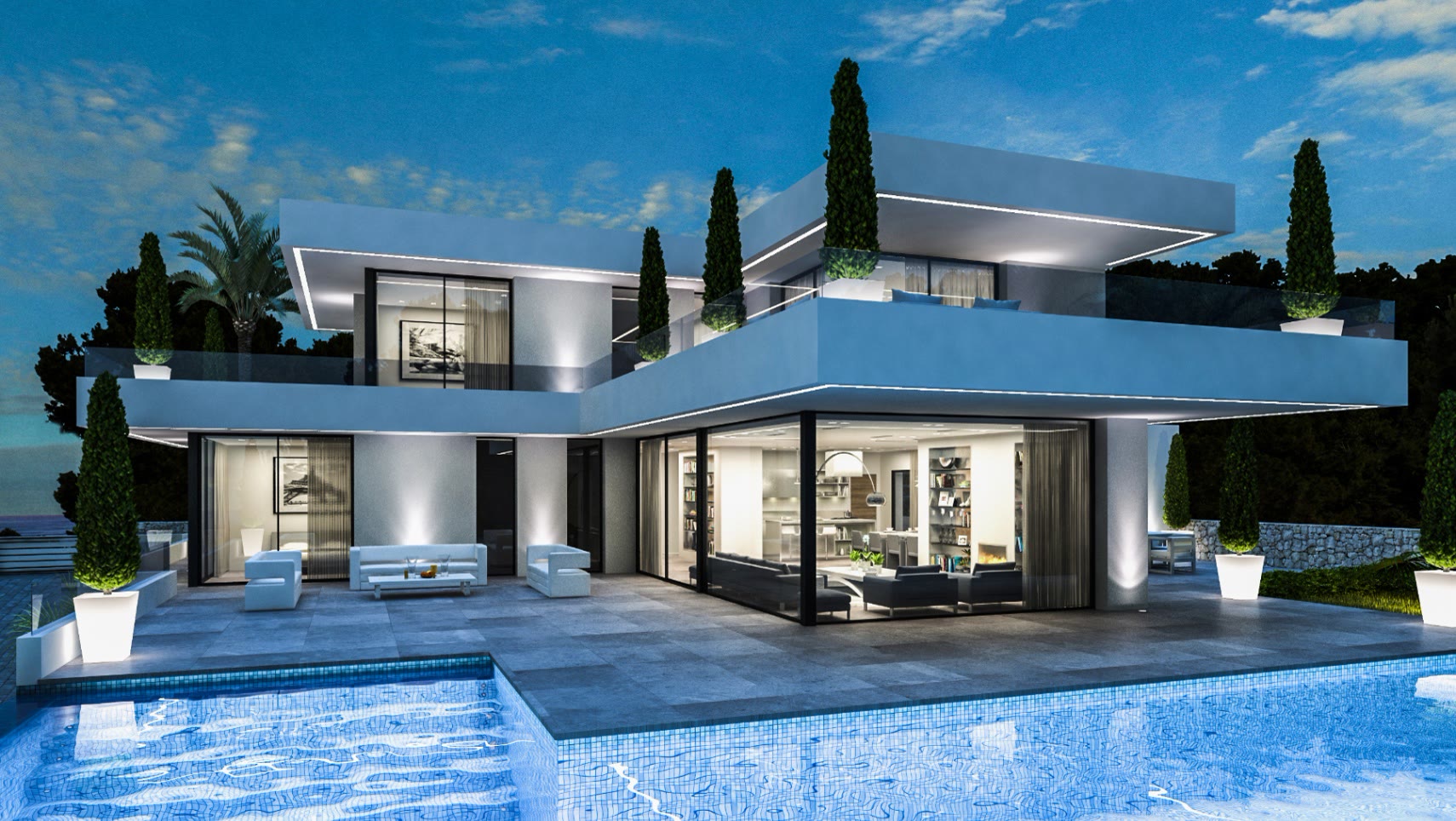 Moderne Villa mit auskragenden Terrassen und Infinity-Pool in Las Rotas – Foto 2