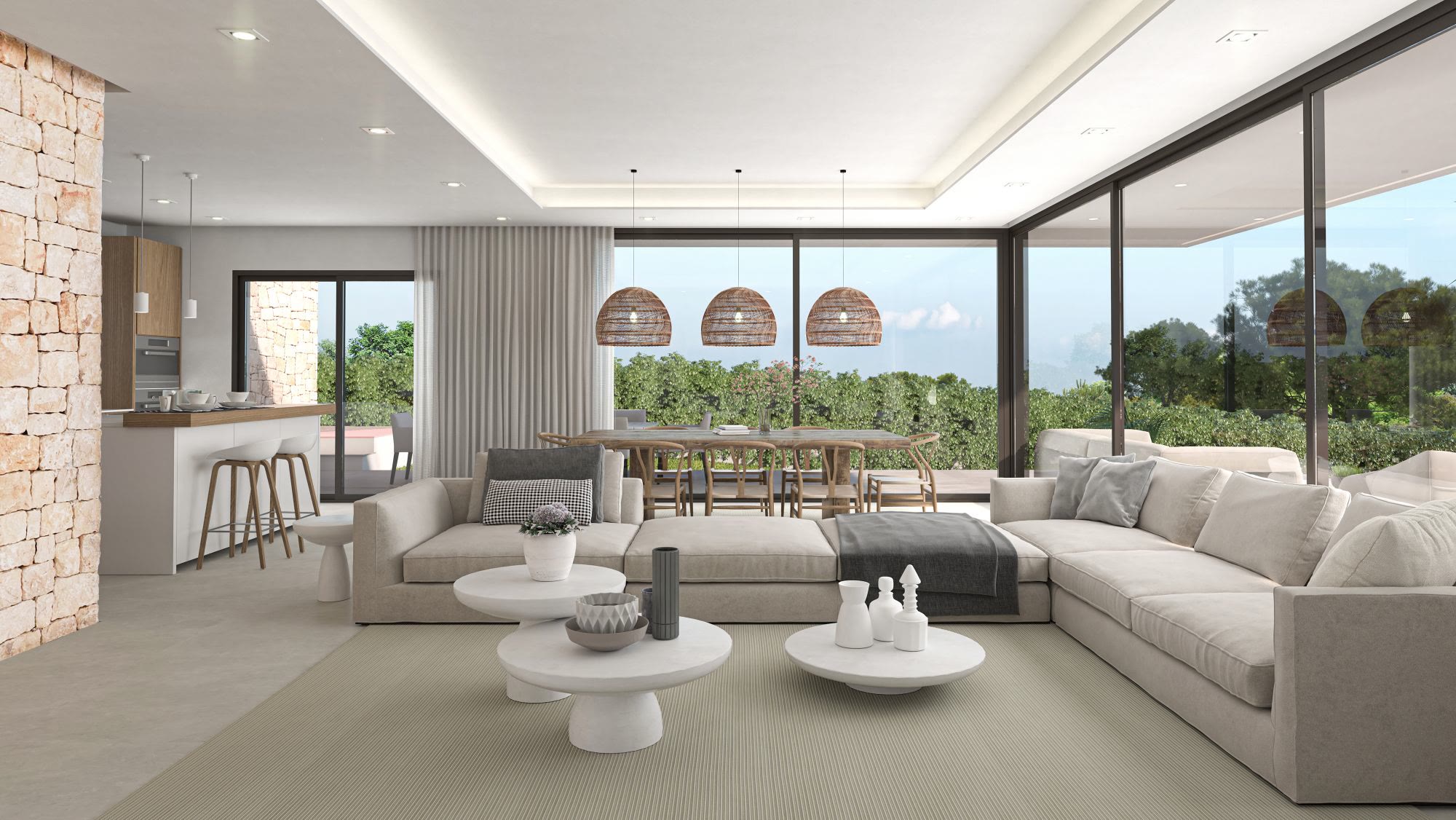 Villa with dry-stone facade and infinity pool in Dénia – photo 7