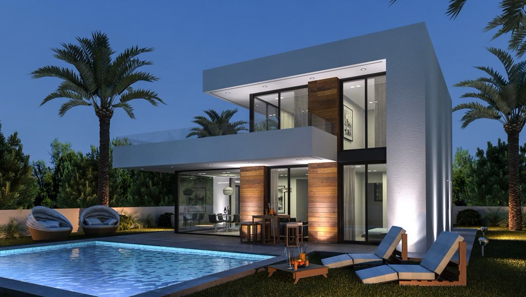 Modern two-storey villa with pool near the centre of Dénia