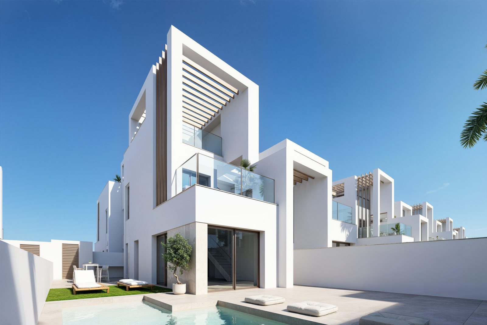 Townhouse with pool, garden and solarium – Los Alcázares