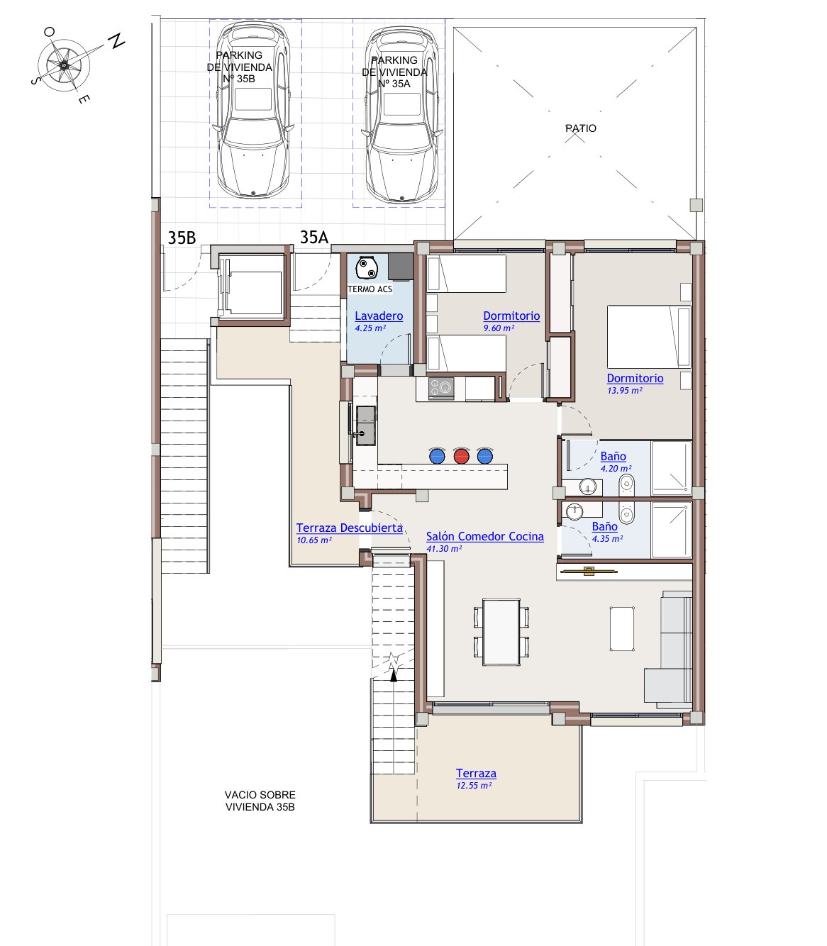 Floor plan of the upper floor