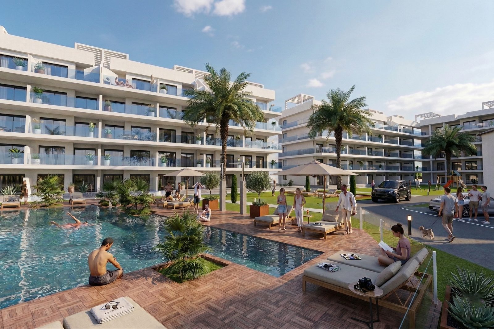 New-build garden apartments with communal pool – Guardamar del Segura