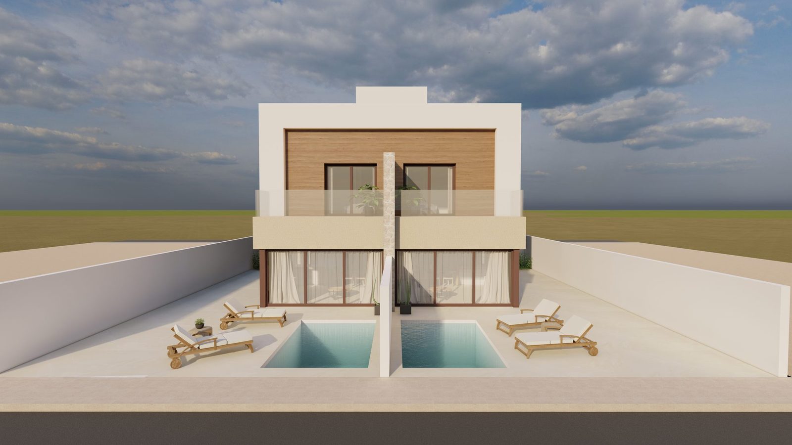 Townhouses with private pool – Santiago de la Ribera