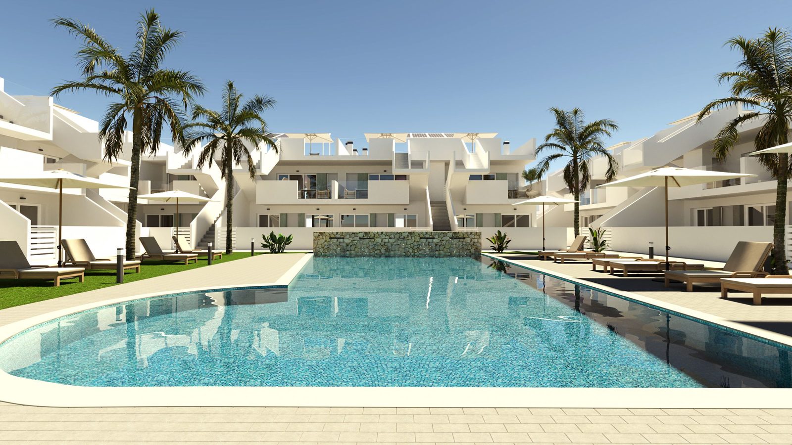 Maisonette bungalows with communal pool – Roldán