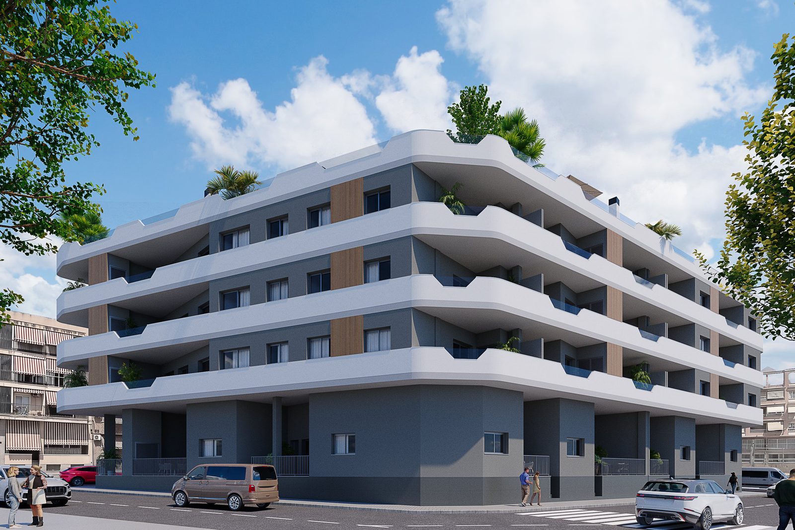 New-build apartments with rooftop pool and solarium – Santa Pola
