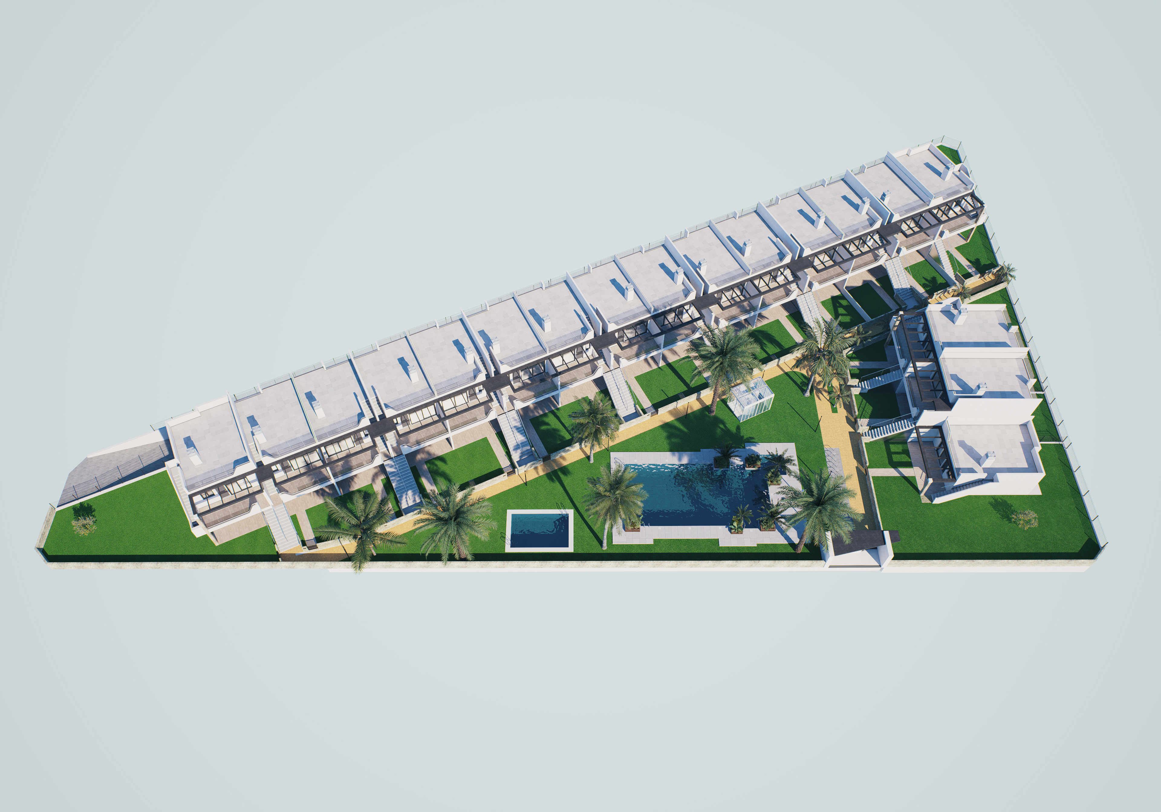 Pool villa with solarium (visualisation)