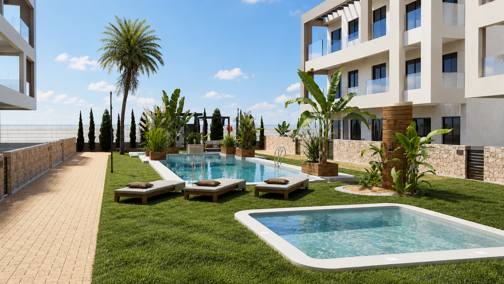 Ground-floor apartment with garden (visualisation)